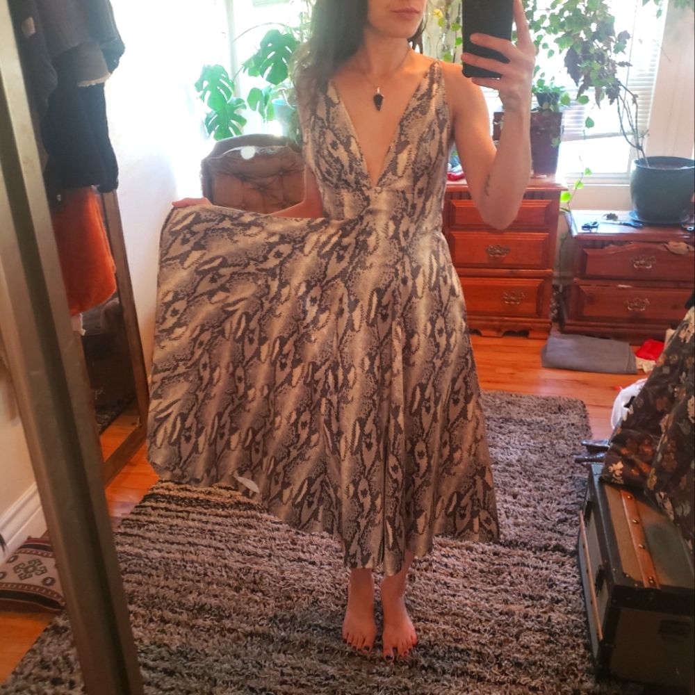 Faux Snake skin dress